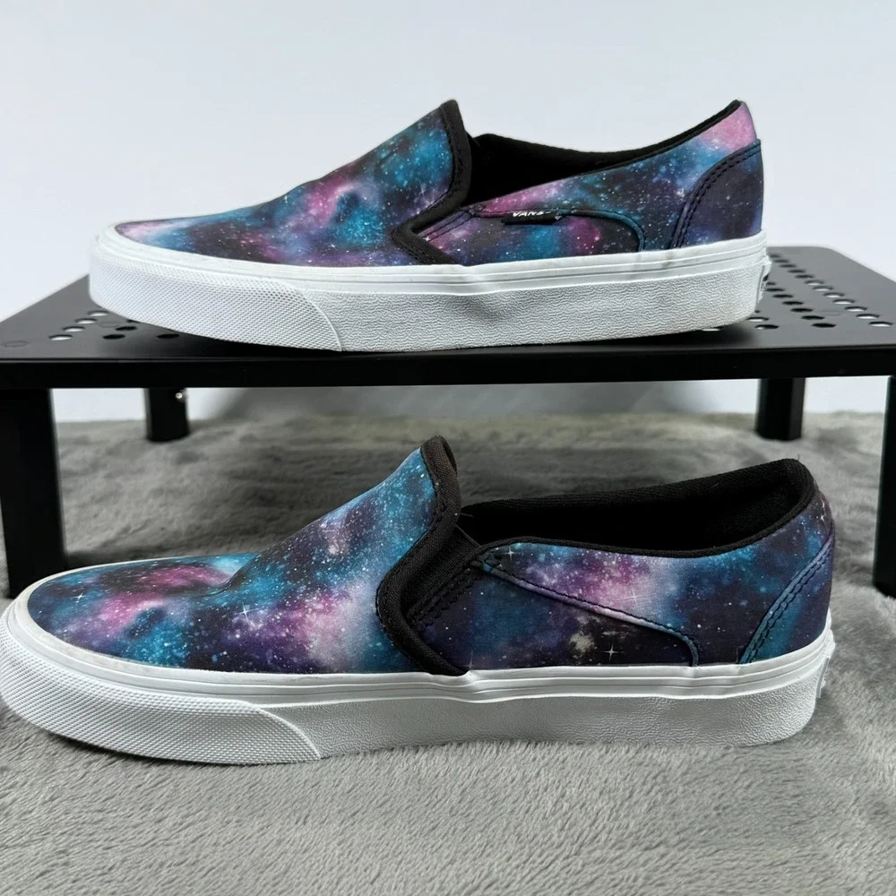Vans Women's Asher 508731 Blue Casual Slip on Shoes Sneakers Size 7 - Picture 2 of 13